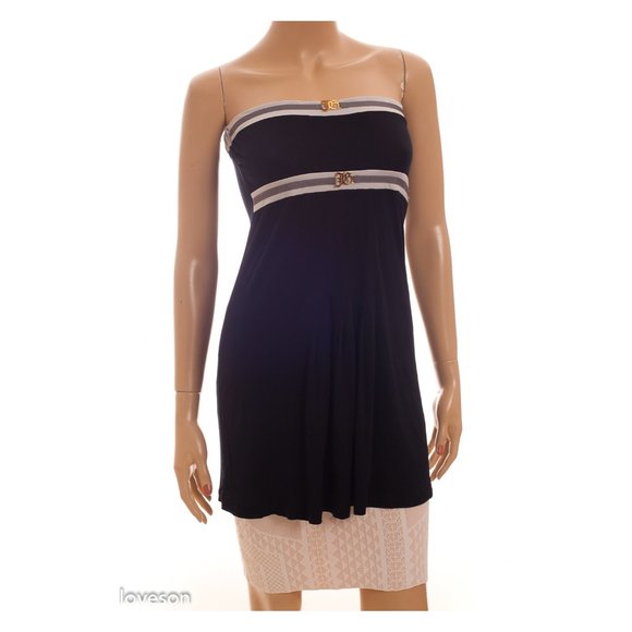 SOLD! JOHN GALLIANO Black Pleated Strapless Top - Picture 4 of 9